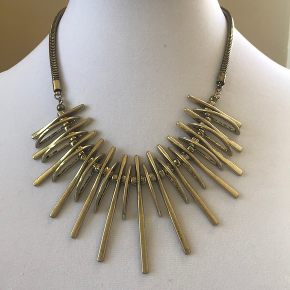 Gold Dimensional Necklace - Picture 1 of 7